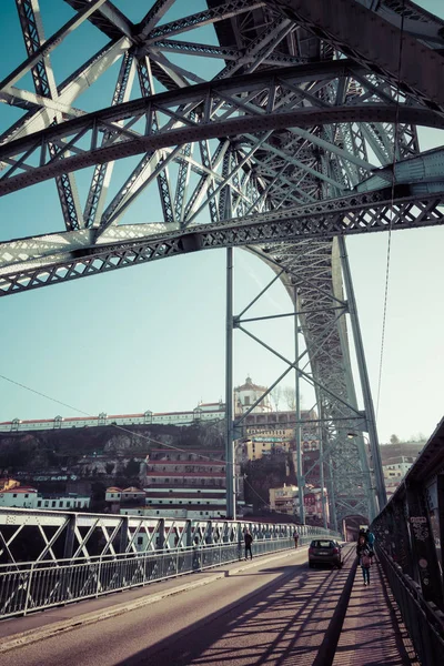 Порту Португалия Моста Фабрегаса Луиша Реки Доуро — стоковое фото