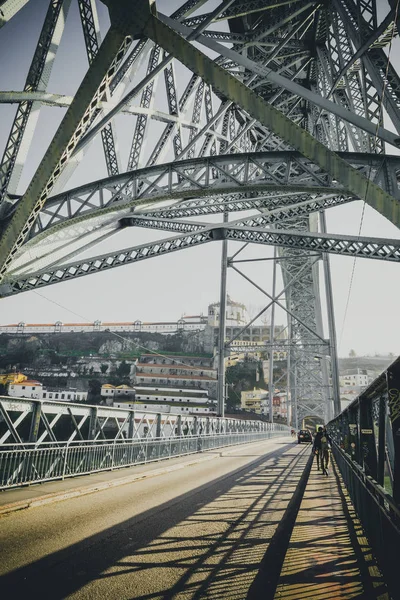 Oporto Portugal Puente Dom Luis Río Duero — Foto de Stock