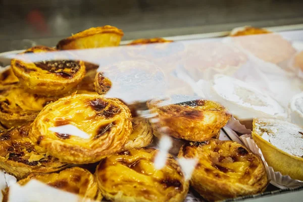 Portuguese Custard Tarts Called Pastel Nata Belem — Stock Photo, Image