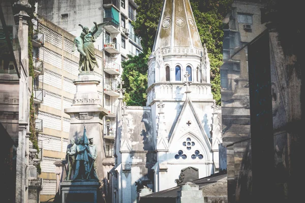 Anıtlar Recoleta Mezarlığı Buenos Aires Arjantin Için Genel Bir Mezarlık — Stok fotoğraf