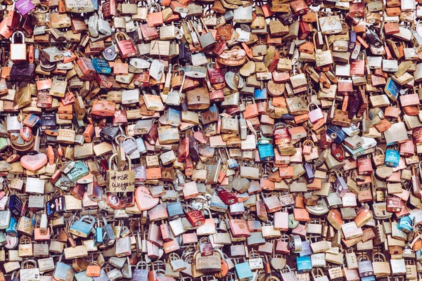 Köln Duitsland Februari 2018 Duizenden Liefde Sloten Welke Sweethearts Aan — Stockfoto