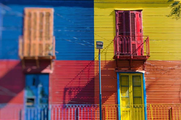 Cores Brilhantes Caminito Bairro Boca Buenos Aires — Fotografia de Stock