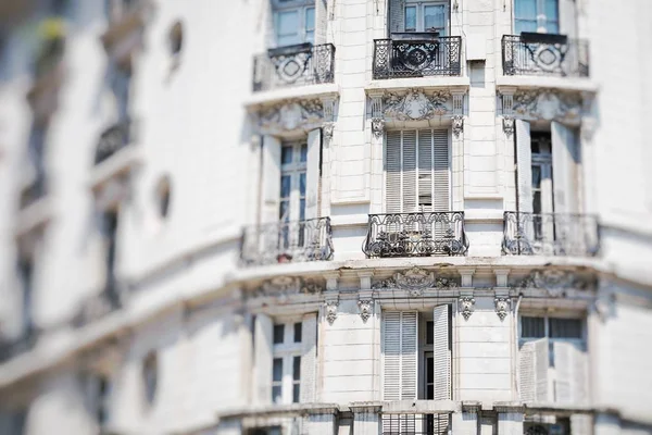 Белый Фасад Исторического Здания Буэнос Айресе Аргентина — стоковое фото