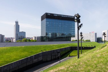 Katowice, Polonya - 05 Mayıs 2018: Yeşil geçit acr parçası