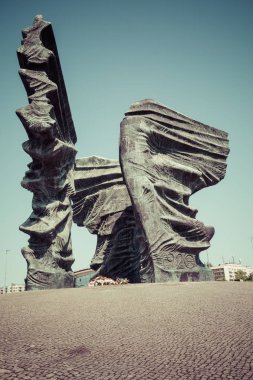 Katowice, Polonya - 05 Mayıs 2018: Silesian direnişçilerin anıt ben