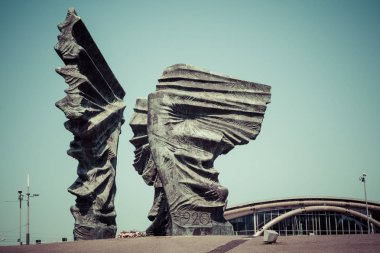 Katowice, Polonya - 05 Mayıs 2018: Silesian direnişçilerin anıt ben