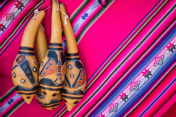 阿根廷北部和 Bolivi 的传统安第斯工艺品 — 图库照片