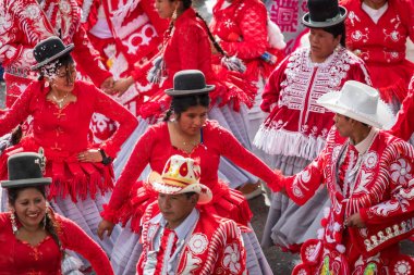 LA PAZ, BOLIVIA - FEBRUARY 11, 2018: Dancers at La Paz Carnival 