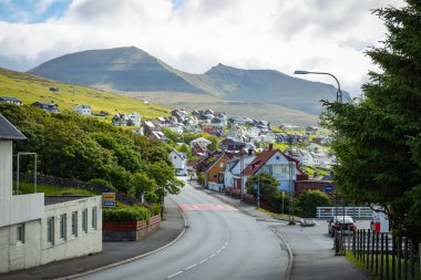 Miovagur Köyü, Faroe Adaları, Danimarka.