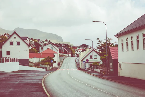 Miovagur Köyü, Faroe Adaları, Danimarka. — Stok fotoğraf