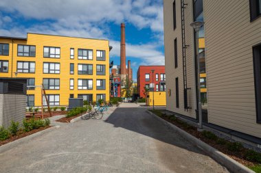 Turku, Finlandiya - 02 Ağustos 2019: Türk nehrine bakın