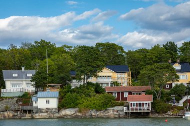 Turku, Finlandiya - 02 Ağustos 2019: Türk nehrine bakın