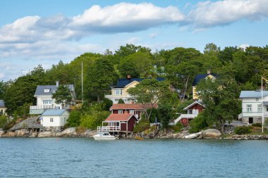 Turku, Finlandiya - 02 Ağustos 2019: Türk nehrine bakın