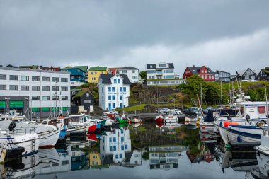 Torshavn, Faroe Adaları - 5 Temmuz 2019: Eski başkent