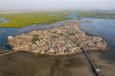 Joal Fadiouth 'un hava görüntüsü. Unesco site Fotoğrafı: İHA F