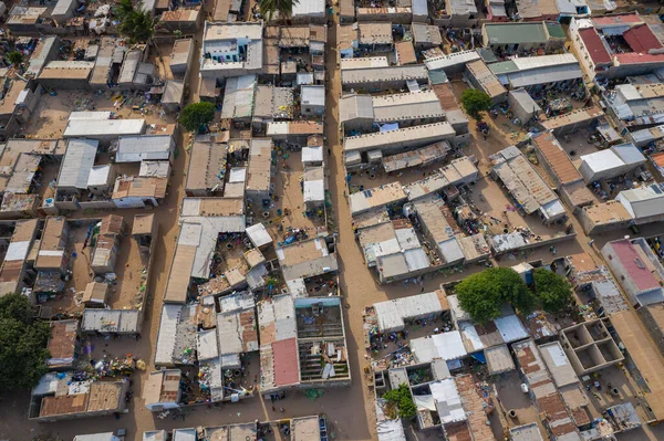 Luftaufnahme des Fischerdorfes Djiffer. saloum delta national — Stockfoto