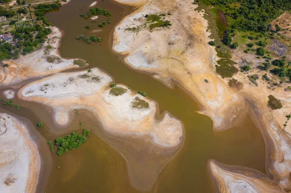 Vista aérea de la reserva nacional en el sur de Gambia, África Occidental . — Foto de Stock