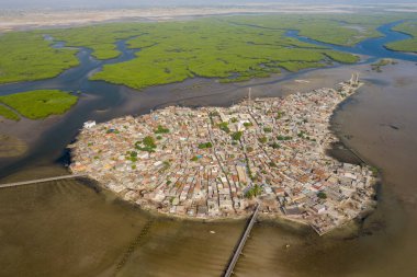 Joal Fadiouth 'un hava görüntüsü. Unesco site Fotoğrafı: İHA F