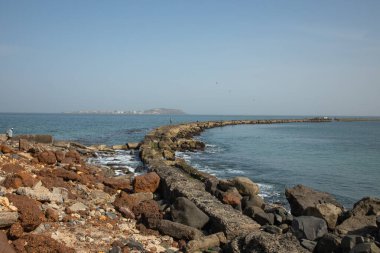 Dakar, Senegal 'de balıkçı iskelesi. Batı Afrika.