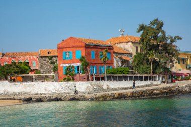 Goree Adası, Dakar, Senegal 'de geleneksel mimari. Batı A