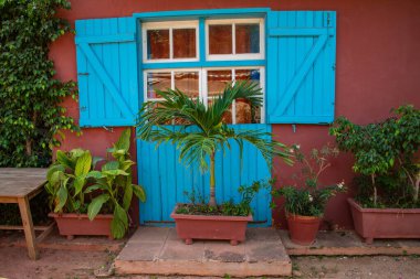 Goree Adası, Dakar, Senegal 'de geleneksel mimari. Batı A