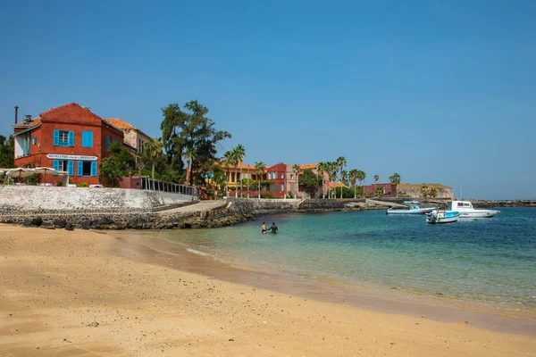 Goree Adası, Dakar, Senegal 'de geleneksel mimari. Batı A