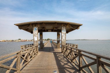 Joal-Fadiouth, Senegal - 15 Kasım 2019: Tarihi Köprü 