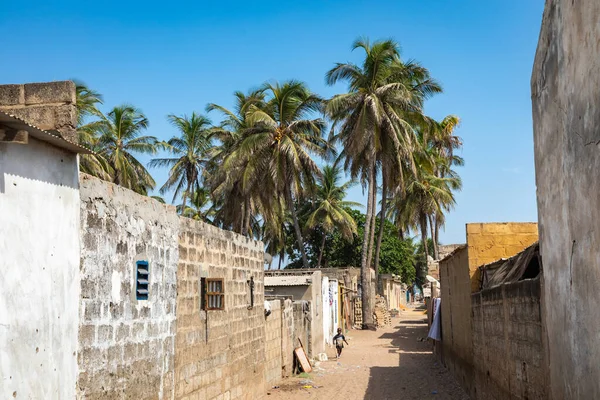 Vila piscatória tradicional de Djiffer, Senegal. África Ocidental . — Fotografia de Stock