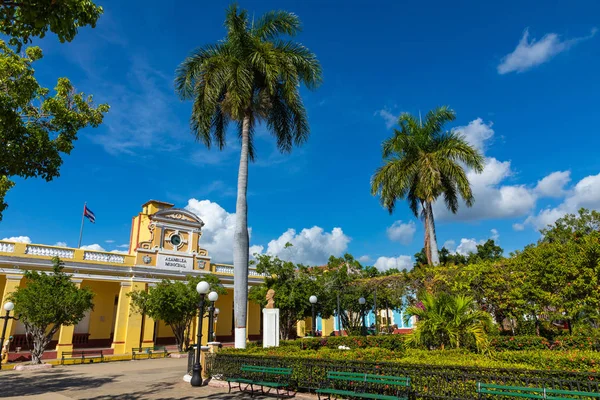 TRINIDAD, CUBA - 18 ДЕКАБРЯ 2019 г.: Главная площадь Тринидада, Куб — стоковое фото