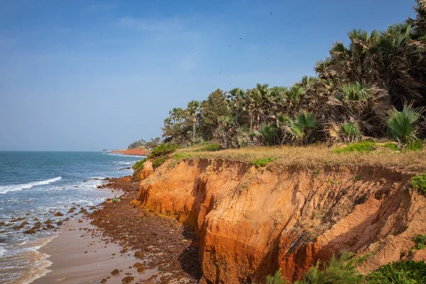 Krásná pláž v Serrekundě, Gambie — Stock fotografie