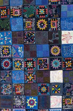 Souvenir market at Luang Prabang in Laos. Homemade artworks by l