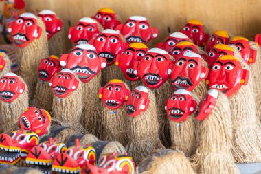 Souvenir market at Luang Prabang in Laos. Homemade artworks by l