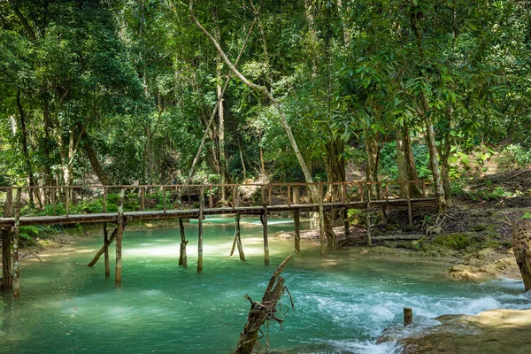 Tad Sae Waterfall in Luang Prabang Province, Laos — стокове фото