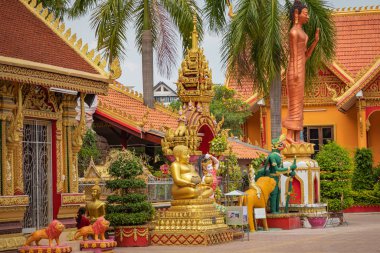 Wat si Muang Budist Manastırı Vientiane, Laos.