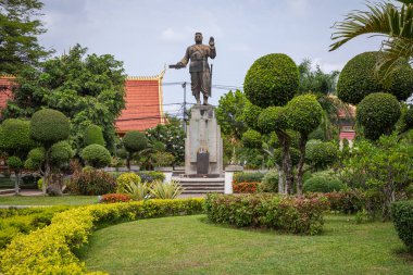 Laos 'un başkenti Vientiane' in merkezindeki anıt. Güneydoğu Asya