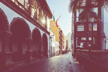 Santa Cruz, capital city of the island La Palma. Traditional arc