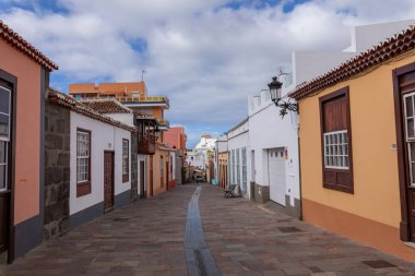 Beautiful colorful streets of old colonial town in Los Llanos de