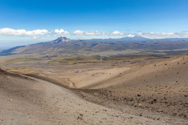 Widok Wulkanu Cotopaxi Podczas Trasy Trekkingowej Park Narodowy Cotopaxi Ekwador — Zdjęcie stockowe