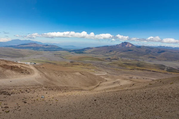 Widok Wulkanu Cotopaxi Podczas Trasy Trekkingowej Park Narodowy Cotopaxi Ekwador — Zdjęcie stockowe