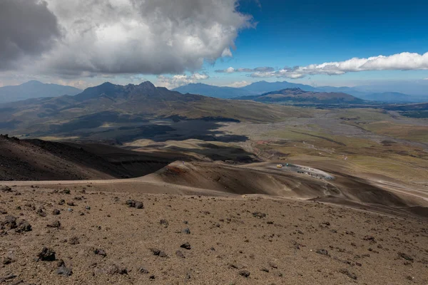Θέα Από Cotopaxi Volvcano Κατά Διάρκεια Πεζοπορία Διαδρομή Εθνικό Πάρκο — Φωτογραφία Αρχείου