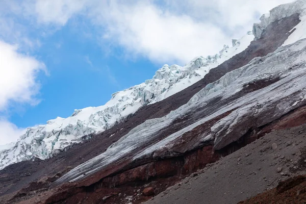 Vista Vulcão Cotopaxi Durante Trilha Trekking Parque Nacional Cotopaxi Equador — Fotografia de Stock