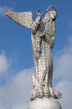 Virgen del Panecillo anıtı. Quito. Ekvador 'da. Güney Amerika. 