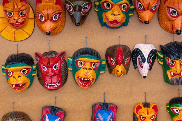 Lembrança Equador Máscaras Tradicionais Ano Novo Equatoriano — Fotografia de Stock