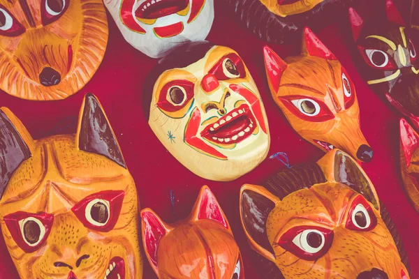 Pamiątka Ekwadoru Tradycyjne Ekwadorskie Maski Noworoczne — Zdjęcie stockowe