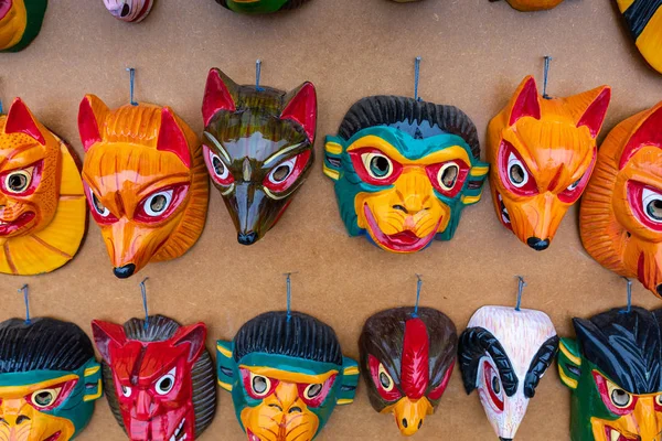 Lembrança Equador Máscaras Tradicionais Ano Novo Equatoriano — Fotografia de Stock