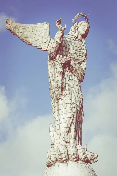 Monumentet Virgen Del Panecillo Tyst Ecuador Sydamerika — Stockfoto