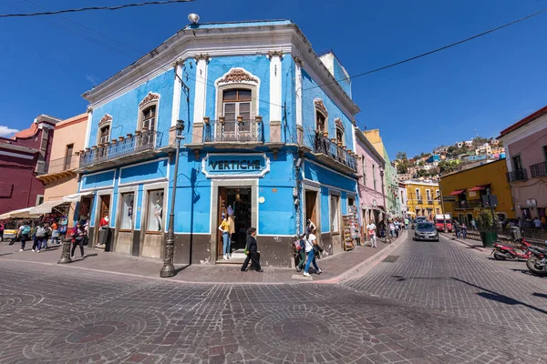 Casas Coloniais Coloridas Cidade Velha Guanajuato Becos Coloridos Ruas Estreitas — Fotografia de Stock