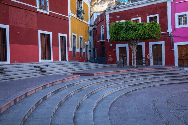 Casas Coloniales Colores Casco Antiguo Guanajuato Callejuelas Coloridas Calles Estrechas —  Fotos de Stock