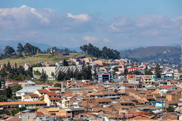Uitzicht Stad Cuenca Ecuador Met Zijn Vele Kerken Zonnige Zomerdag — Stockfoto