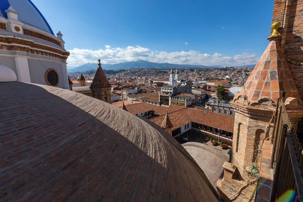Vista Della Città Cuenca Ecuador Con Sue Numerose Chiese Nella — Foto Stock